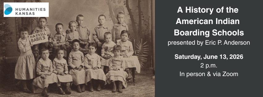 Pictures of young children holding sign reads Haskell Babies. Text: A History of the American Indian Boarding Schools, Saturday, June 11, 2 p.m.