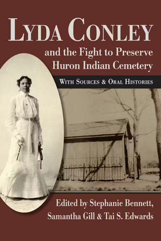 Book cover featuring a woman in early 1900s dress and a small wooden building in the background.